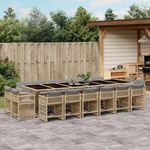 VidaXL Polyrattan Kerti Étkezőgarnitúra - 17 részes