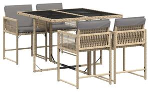 VidaXL Polyrattan Kerti Étkezőgarnitúra - 5 részes