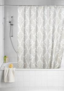 Wenko Baroque zuhanyfüggöny 200x180 cm fehér-szürke 20048100