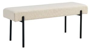 Swindon pad, buklé, fehér, fekete lábakkal, 100x36x42,5 cm