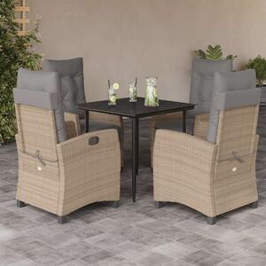 VidaXL Polyrattan Kerti Étkezőgarnitúra - 5 részes