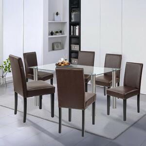 Cadiz 6+1 étkező garnitúra fekete-barna