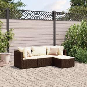 VidaXL Polyrattan Kerti Ülőgarnitúra - 4 részes, Barna