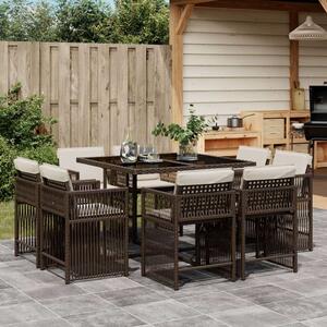 VidaXL Polyrattan Kerti Étkezőgarnitúra - 9 részes