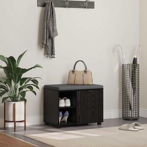 Előtér pad Fekete Tölgy 60 x 38 x 46 cm Műanyag Fa és Szövet