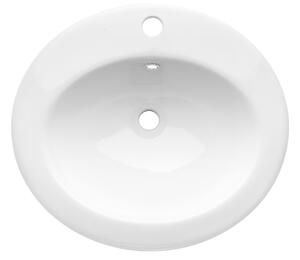 Invena Nikea mosdótál 49.5x45.5 cm ovális süllyesztett fehér CE-53-001
