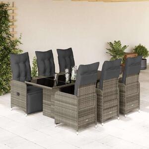 VidaXL Polyrattan Kerti Bútorgarnitúra - 7 részes szett