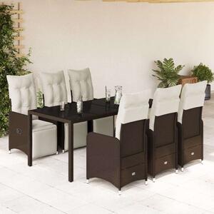 VidaXL Polyrattan Kerti Bútor - Bisztrókészlet - 6 Személyes