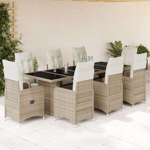 VidaXL Polyrattan Kerti Bútor - 9 részes Bisztrókészlet