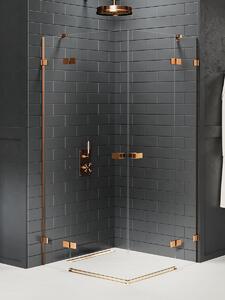 New Trendy Avexa Copper Brushed zuhanykabin 120x80 cm négyszögletes réz csiszolt/átlátszó üveg EXK-3685