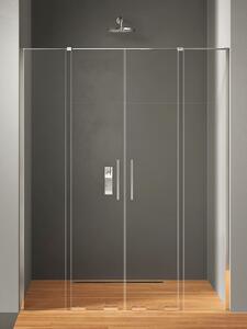 New Trendy Smart zuhanyajtók 140 cm tolható króm fényes/átlátszó üveg EXK-4015