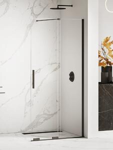 New Trendy Smart Black zuhanykabin fal walk-in 140 cm fekete félfényes/átlátszó üveg EXK-4195