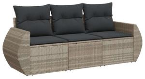 VidaXL Polyrattan Kerti Ülőgarnitúra - 3 részes