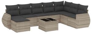 VidaXL Polyrattan Kerti Ülőgarnitúra - 9 részes