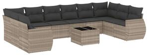 VidaXL Polyrattan Kerti Ülőgarnitúra - 11 részes
