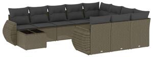 VidaXL Polyrattan Kerti Ülőgarnitúra - 11 részes