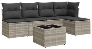 VidaXL Polyrattan Kerti Ülőgarnitúra - 6 részes