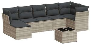 VidaXL Polyrattan Kerti Ülőgarnitúra - 8 részes