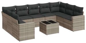 VidaXL Polyrattan Kerti Ülőgarnitúra - 10 részes