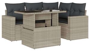 VidaXL Polyrattan Kerti Ülőgarnitúra - 5 részes
