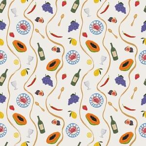 Tapéta Palackok, papaya, citromok és fűszerek világos háttér előtt, Ételek és italok tapétá, a00802 : Uwalls.hu