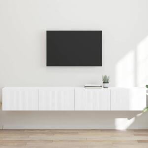 TV Fali Szekrény 2 db Fehér Szerelt Fa