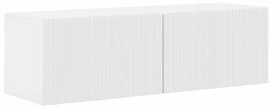 TV Fali Szekrény Fényes Fehér 98 x 31 x 29,5 cm Faanyag