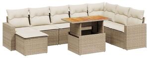 VidaXL Polyrattan Kerti Ülőgarnitúra - 9 részes - Bézs
