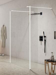New Trendy New Modus White zuhanykabin fal walk-in 100 cm fehér matt üveg/átlátszó üveg EXK-2272