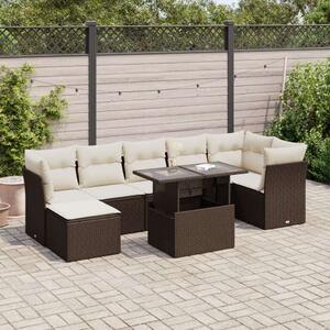 VidaXL Polyrattan Kerti Ülőgarnitúra - 8 részes - Barna