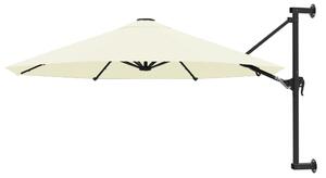 VidaXL homokszínű falra szerelhető napernyő fémrúddal 300 cm