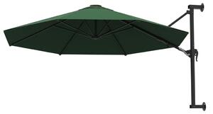 VidaXL zöld falra szerelhető napernyő fémrúddal 300 cm