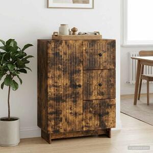 VidaXL Széf fiókkal Füstös Tölgy 66 x 34,5 x 90 cm Szerelt Fa