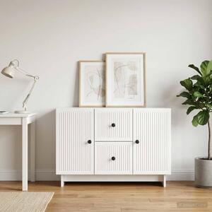 VidaXL Széf fiókkal Magasfényű Fehér 89 x 34,5 x 60 cm Szerelt Fa