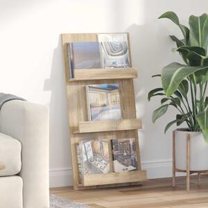 Magazin állvány polcokkal Sonoma tölgy 51 x 11 x 102 cm Faanyag