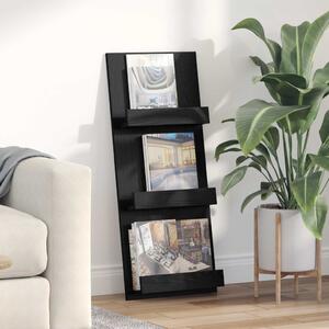 Magazin állvány polcokkal Fekete tölgy 43 x 11 x 102 cm Faanyag