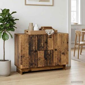 VidaXL Széf fiókkal Antik Fa 89 x 34,5 x 60 cm Szerelt Fa