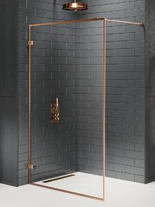 New Trendy Avexa Copper Brushed zuhanykabin fal walk-in 110 cm réz csiszolt/átlátszó üveg EXK-3800
