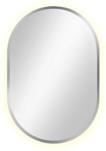 Baltica Design Tiny Border Pastille tükör 40x95 cm ovális világítással ezüst 5904107904788