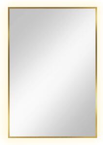 Baltica Design Tiny Border Straight tükör 60x90 cm négyszögletes világítással arany 5904107904702