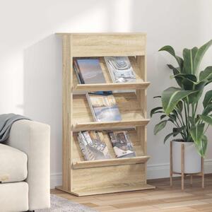 Magazin állvány polcokkal Sonoma tölgy 70 x 41 x 126 cm Faanyag