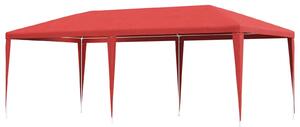 VidaXL Partysátor 600 x 300 x 255 cm, PE és acél, Piros