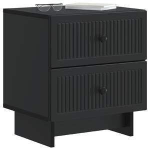 VidaXL Éjjeliszekrény 2 pcs Fekete 43 x 34,5 x 47,5 cm Szerelt Fa
