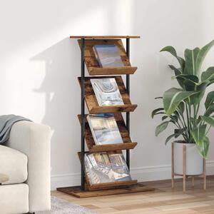 Magazin állvány polcokkal Öreg fa 68 x 40 x 123.5 cm Faanyag