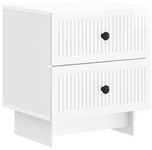VidaXL Éjjeliszekrény 2 pcs Magasfényű Fehér 43 x 34,5 x 47,5 cm