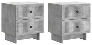 VidaXL Éjjeliszekrény 2 pcs Betonszürke 43 x 34,5 x 47,5 cm Szerelt Fa