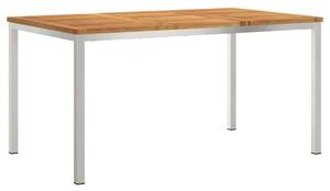 VidaXL Kültéri Étkezőasztal Barna 150 x 90 x 75 cm tömör akácfa