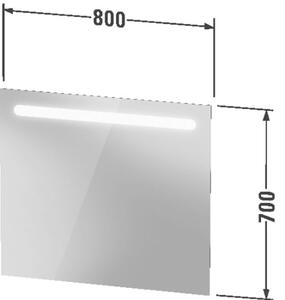 Duravit No. 1 tükör 80x70 cm négyszögletes világítással fehér N17952000000000