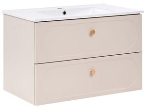 Fürdőszobai faliszekrény mosdóval TARUMIR 80 cm Bézs