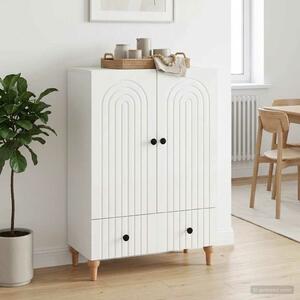 VidaXL Széf Magasfényű Fehér 66 x 34,5 x 95 cm Szerelt Fa
